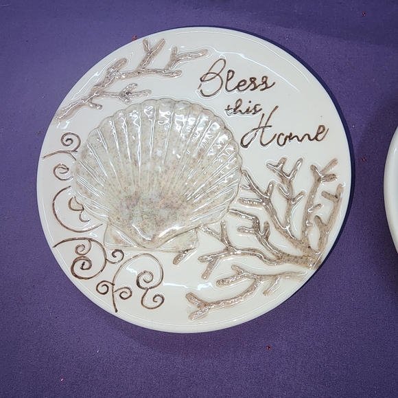 Set of 3 Beach Inspired Wall Decor Plates - Picture 2 of 5